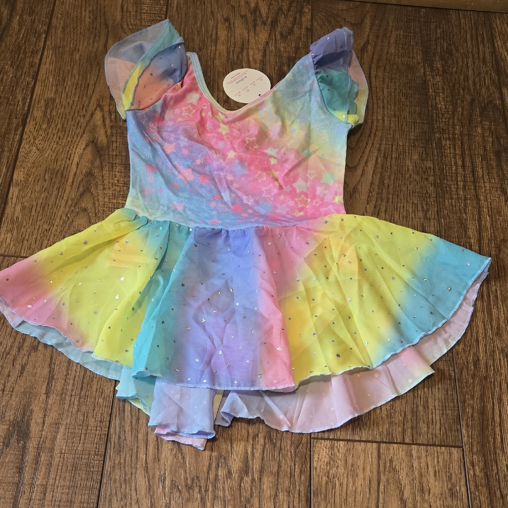 Colorful Kids Dance Costume Dress